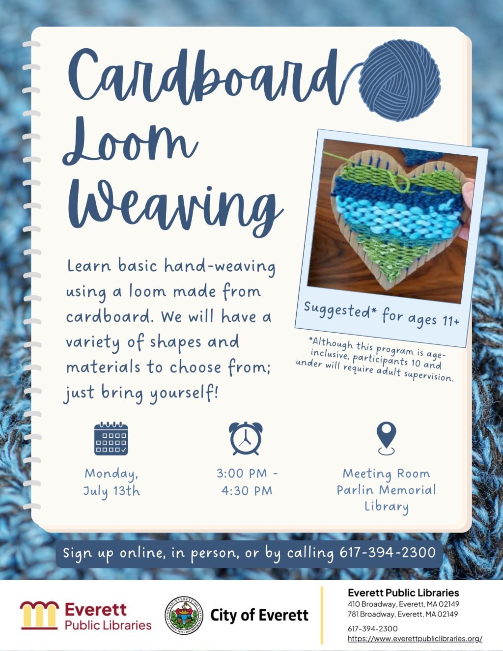 Cardboard Loom Weaving