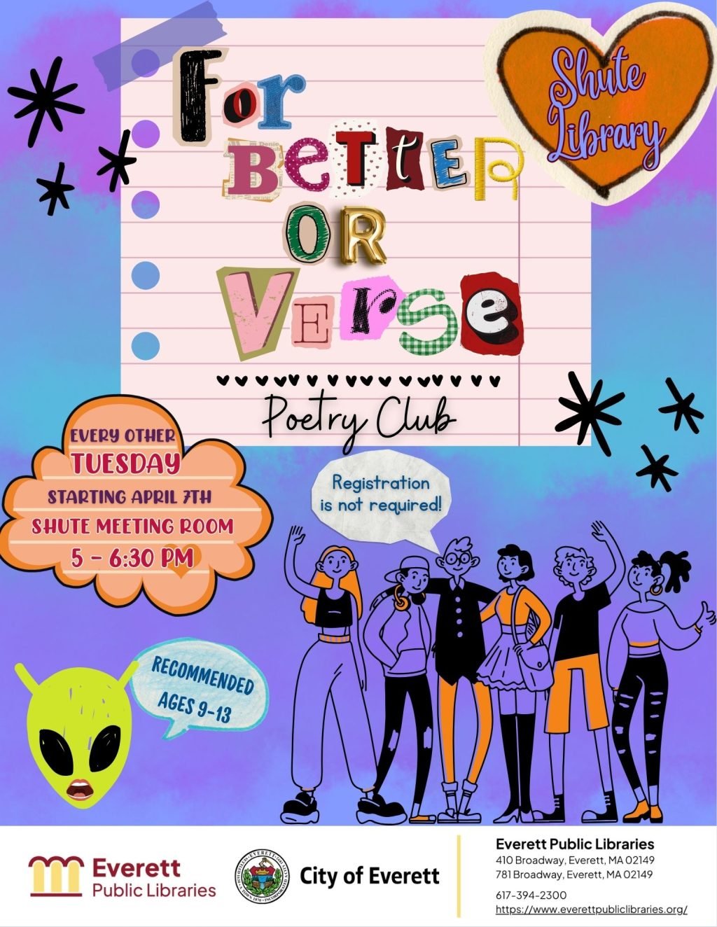 For Better or Verse - Poetry Club